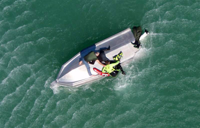 overturned boat